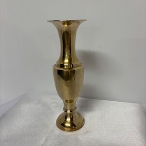Vintage Solid‎ Brass Table Vase 8" Hosley India